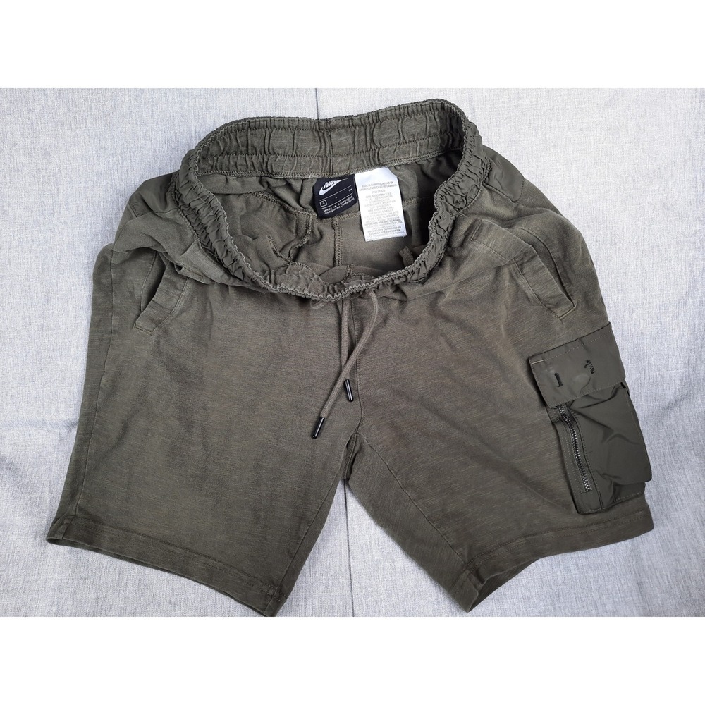 Nike Men's Small Drawstring Stretch Waistband Utility Cargo Short Military Green